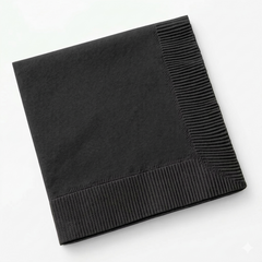 Go Brightly Black Luncheon Napkins - 32 Count