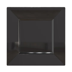 8 In. Black Square Plates | 10 Count
