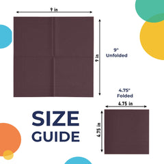 Brown Beverage Napkins - 4.75 in. x 4.75 in. | Case of 3600
