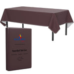 Brown Flannel Backed Plastic Table Cover 54 In. x 108 In.
