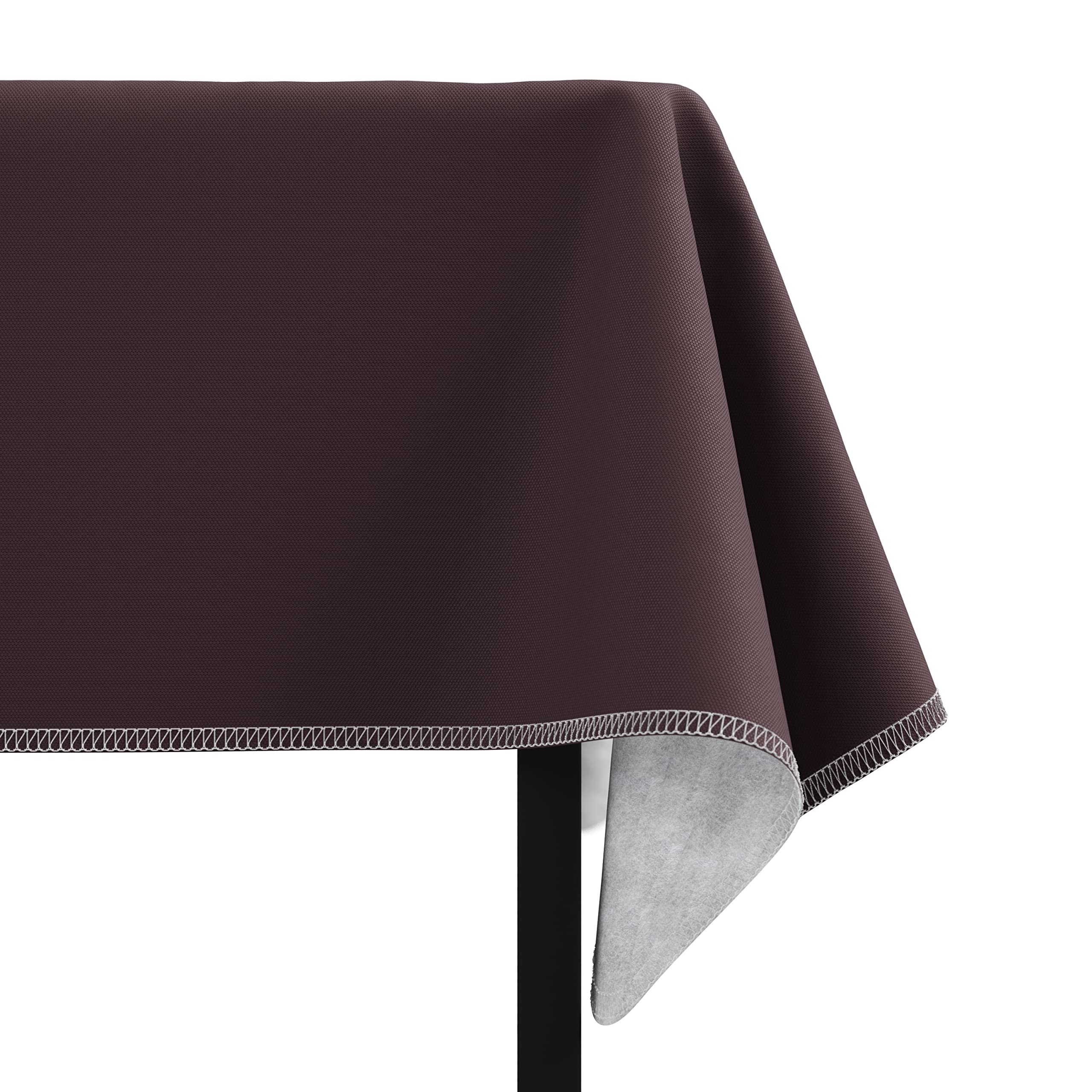 Brown Flannel Backed Plastic Table Cover 70 In. Round | Case of 24