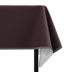 Brown Flannel Backed Plastic Table Cover 70 In. Round | Case of 24