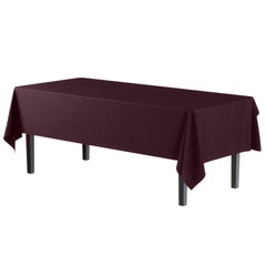 Premium Brown Plastic Table Covers | 12 Pack - 54 In. x 108 In.