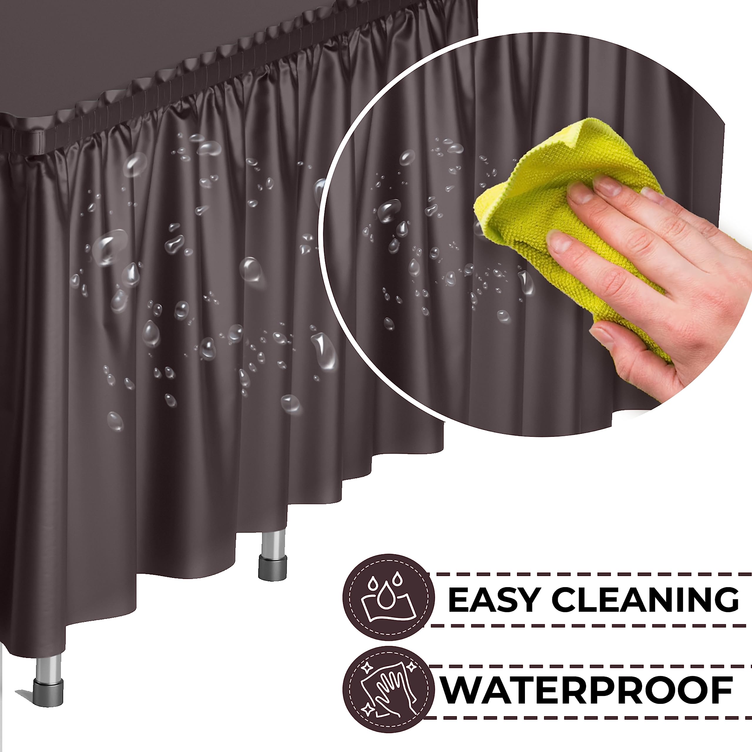 Brown Plastic Table Skirt | Case of 48