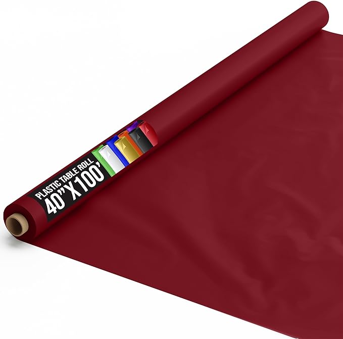 40 In. x 100 Ft. Burgundy Table Roll | Case of 6
