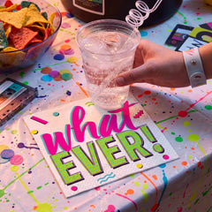 Awesome 80s "Whatever!" Lunch Napkins - 6.5 In. x 6.5 In. - 16 Pack