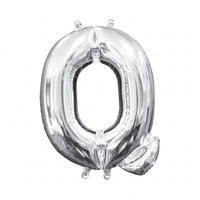 Silver Foil Letter Balloon "Q" - Air Filled