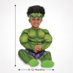 Infant Marvel Hulk Muscle Costume with Hat for Halloween