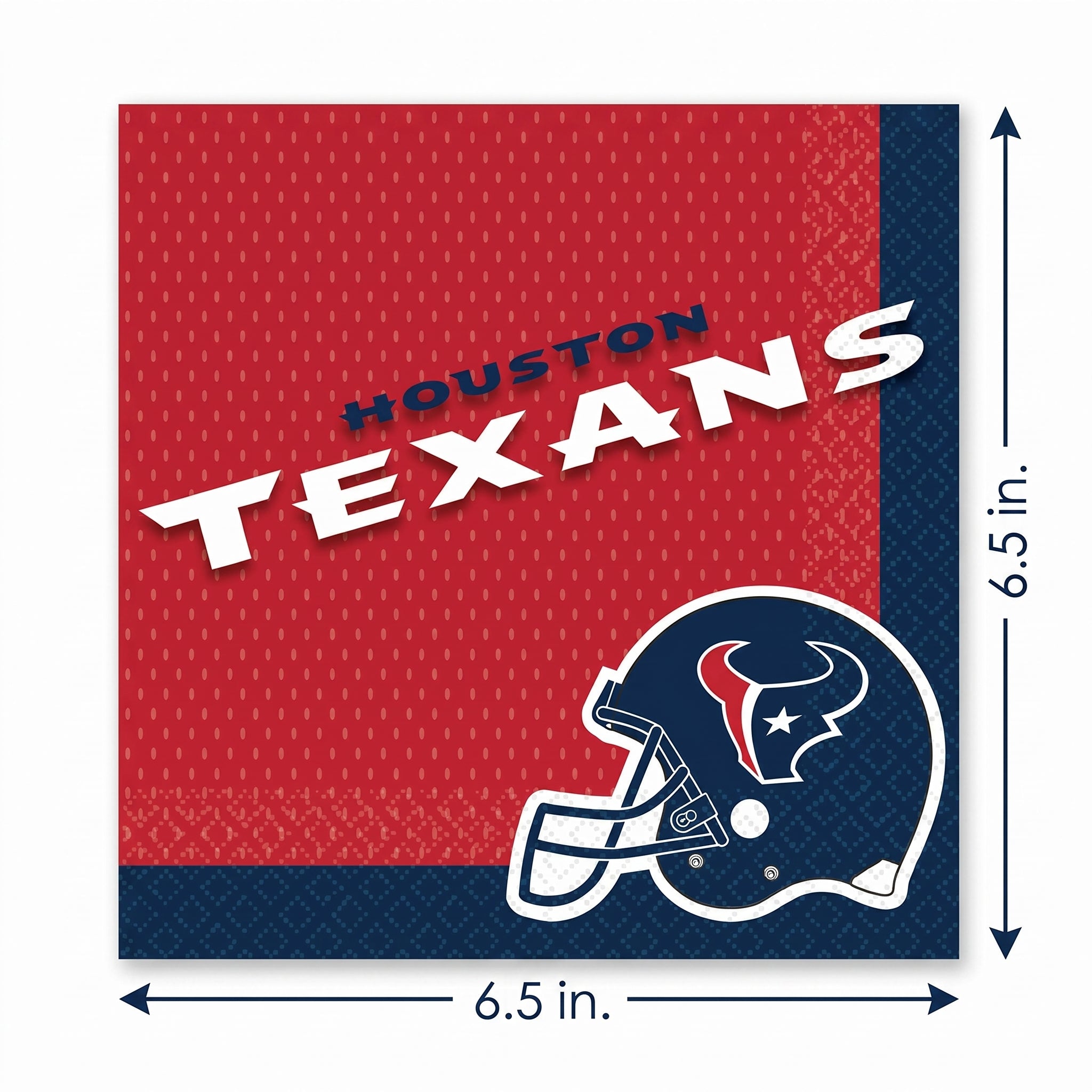 Houston Texans NFL Luncheon Napkins - 6.5 In. X 6.5 In.