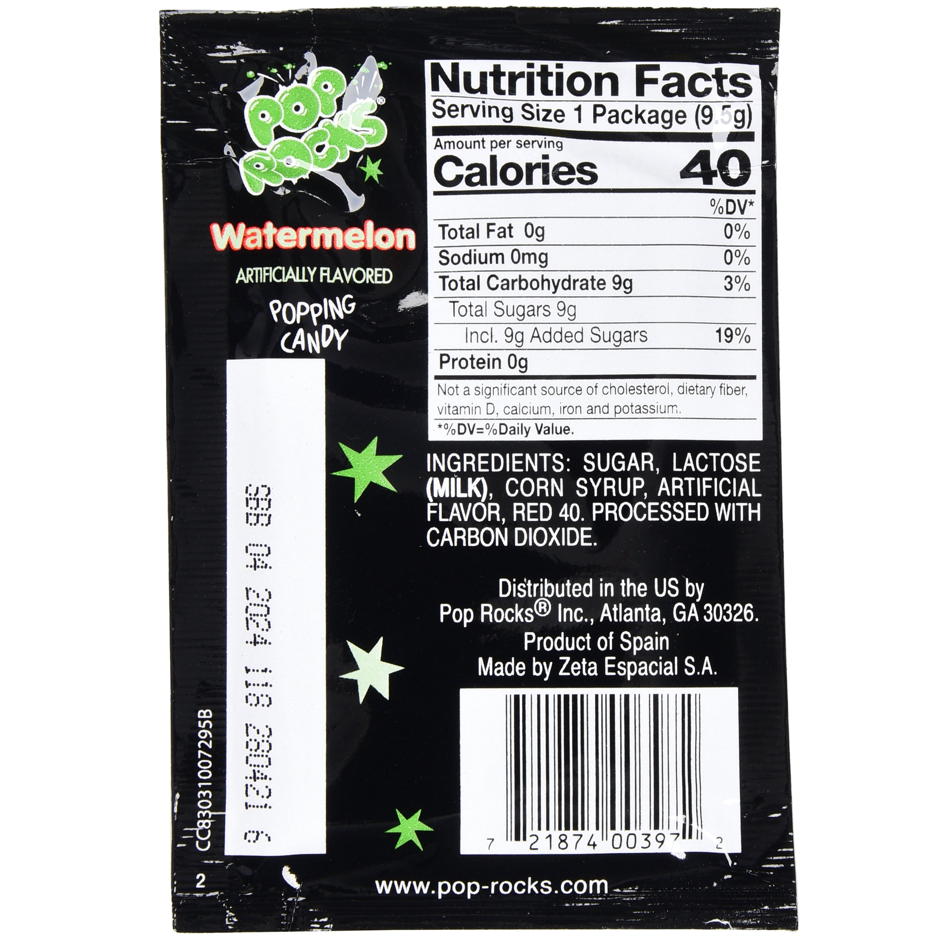 Pop Rocks Watermelon/24 Per Disp - 24 Count