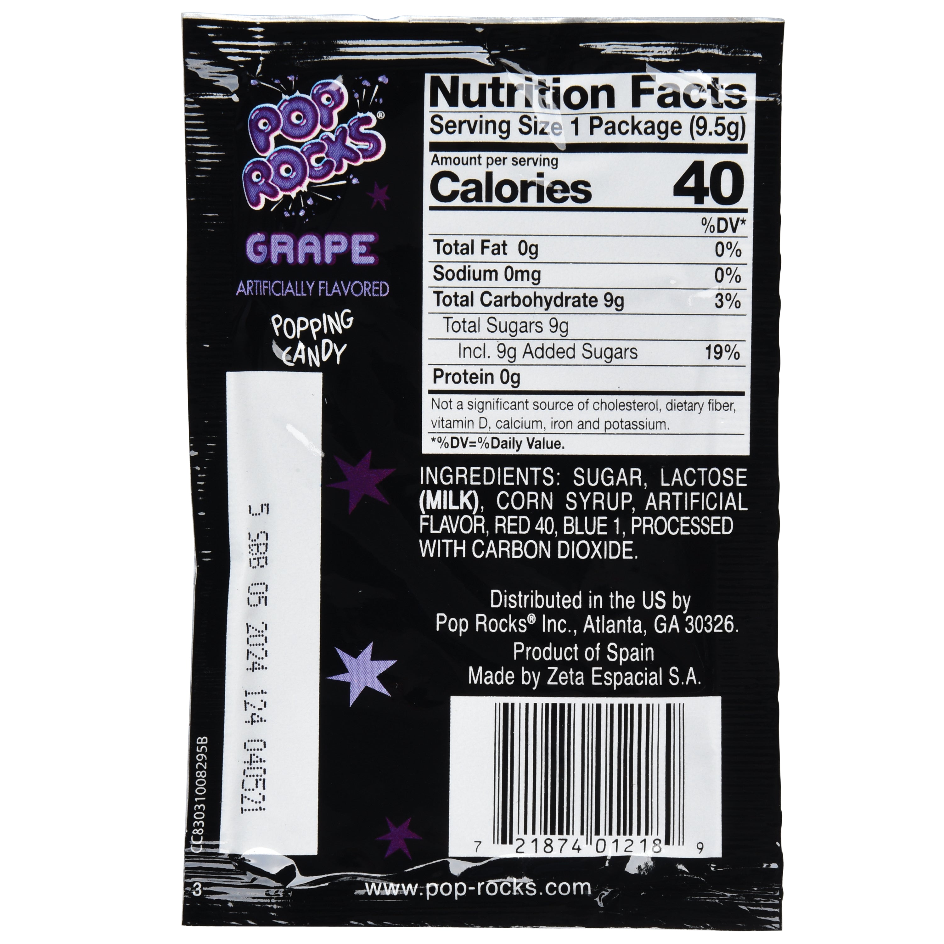 Pop Rocks Grape/24 Per Disp - 24 Count