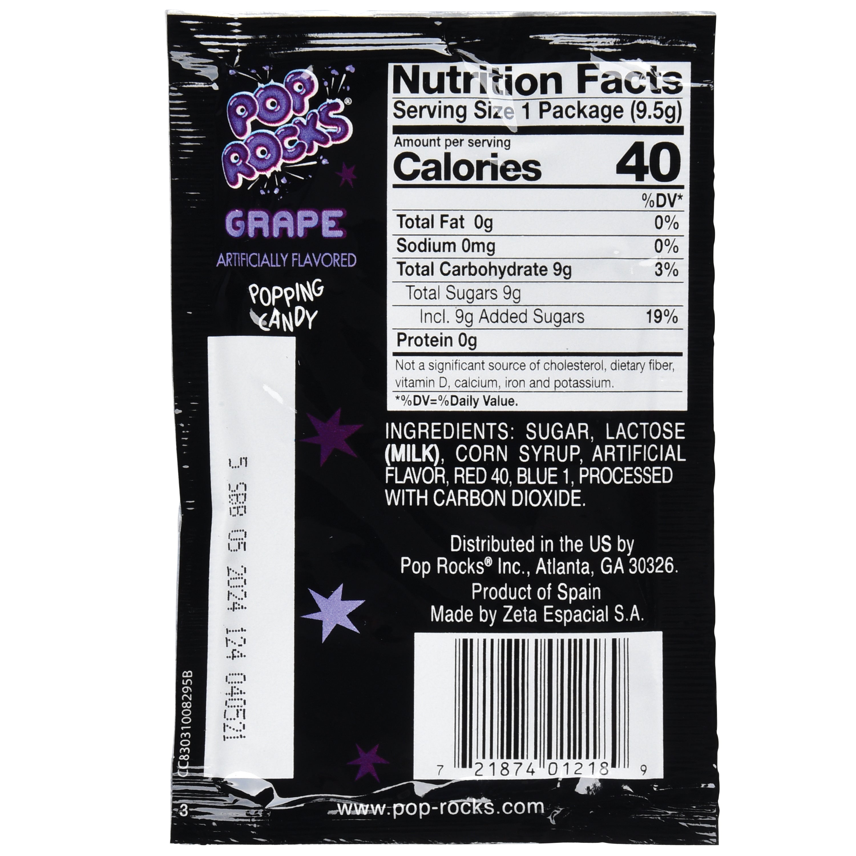 Pop Rocks Grape/24 Per Disp - 24 Count