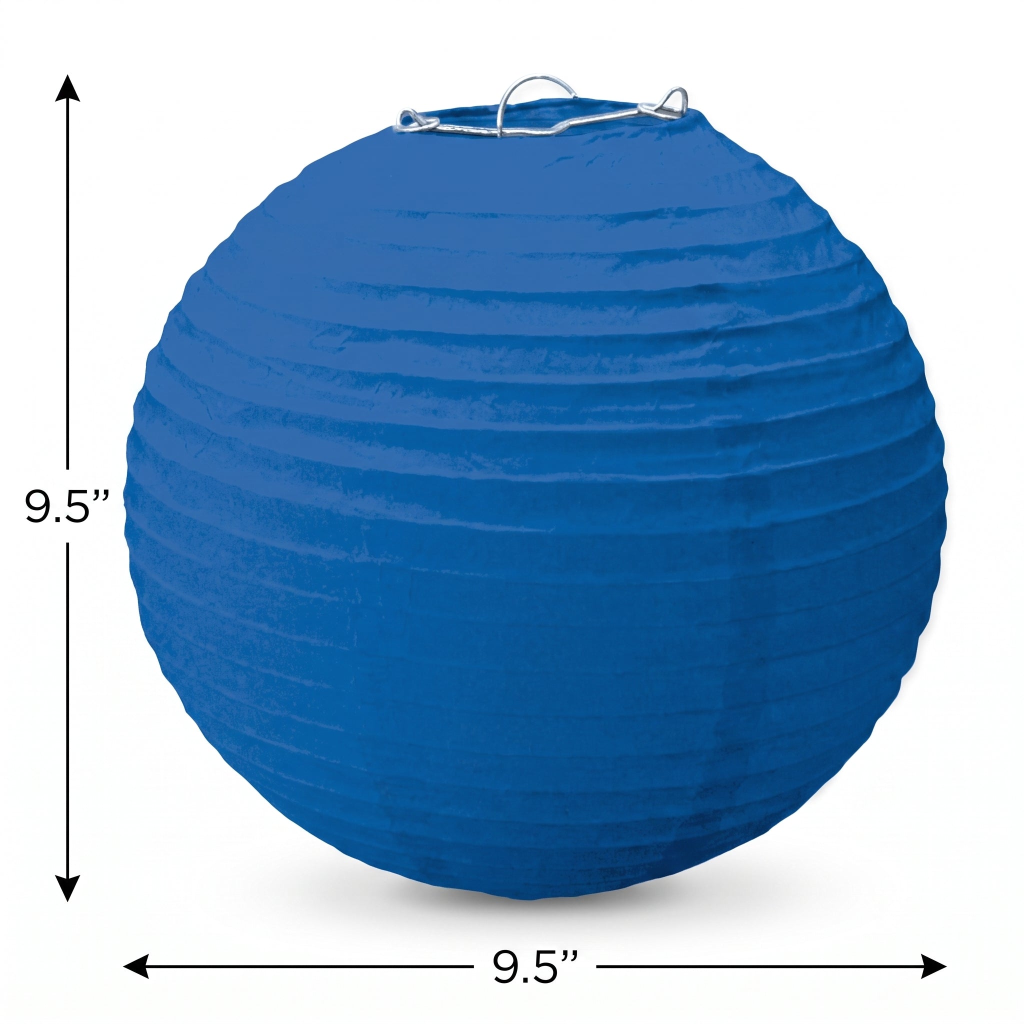 Royal Blue Paper Lanterns, 9.5-Inch, 3-Pack