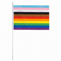 Inclusive LGBTQ+ Handheld Rainbow Flag