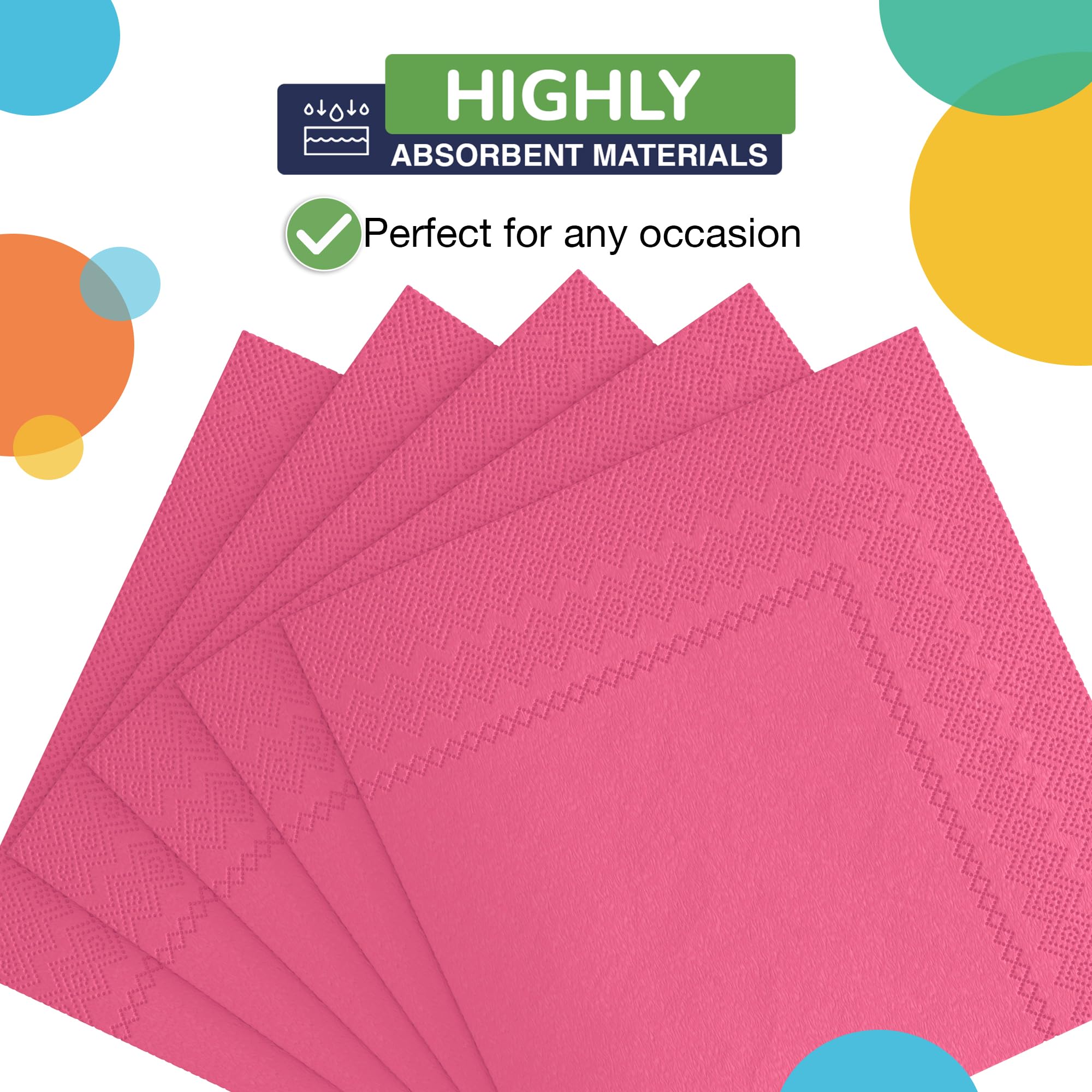 Cerise Beverage Napkins | Case of 3600