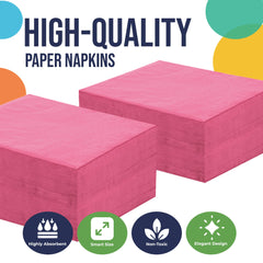 Hot Pink Luncheon Napkins | Case of 3600