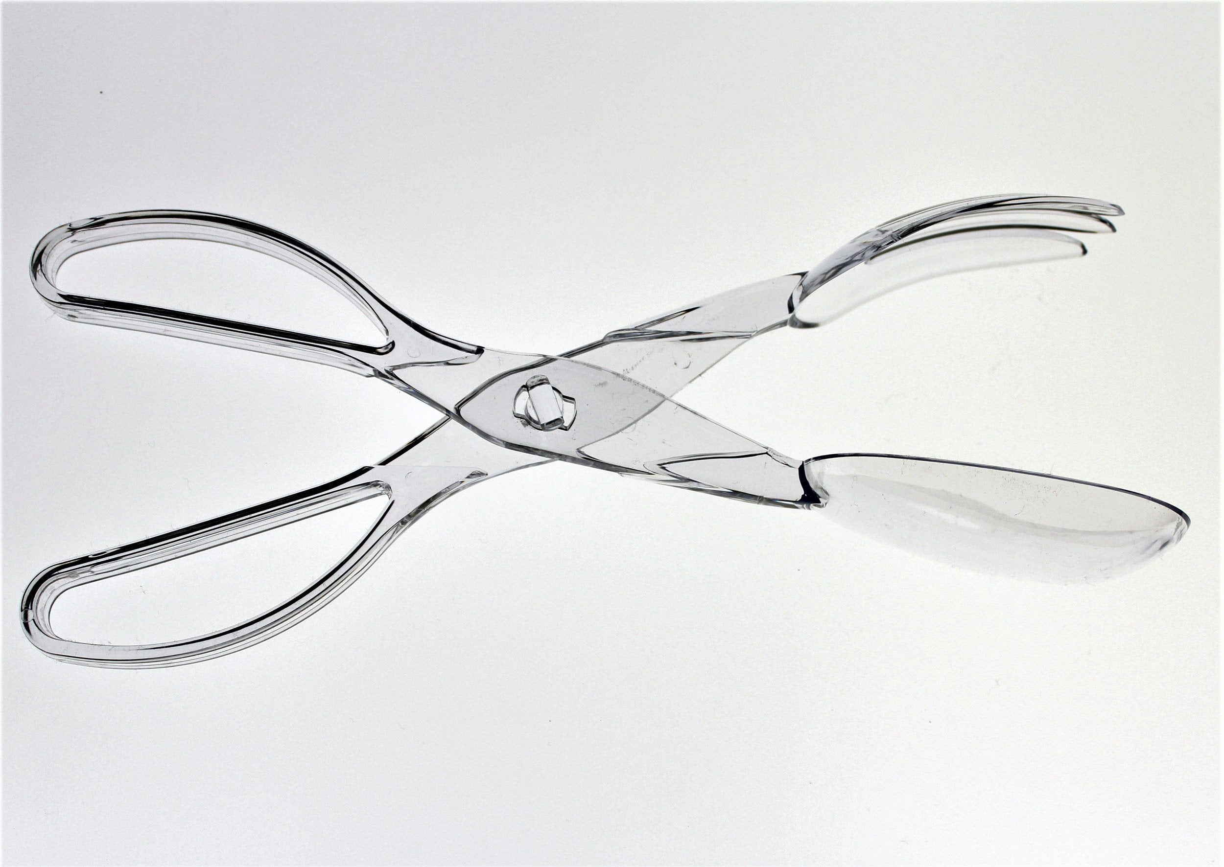 Clear Plastic Deluxe Salad Tongs | 1 Pack