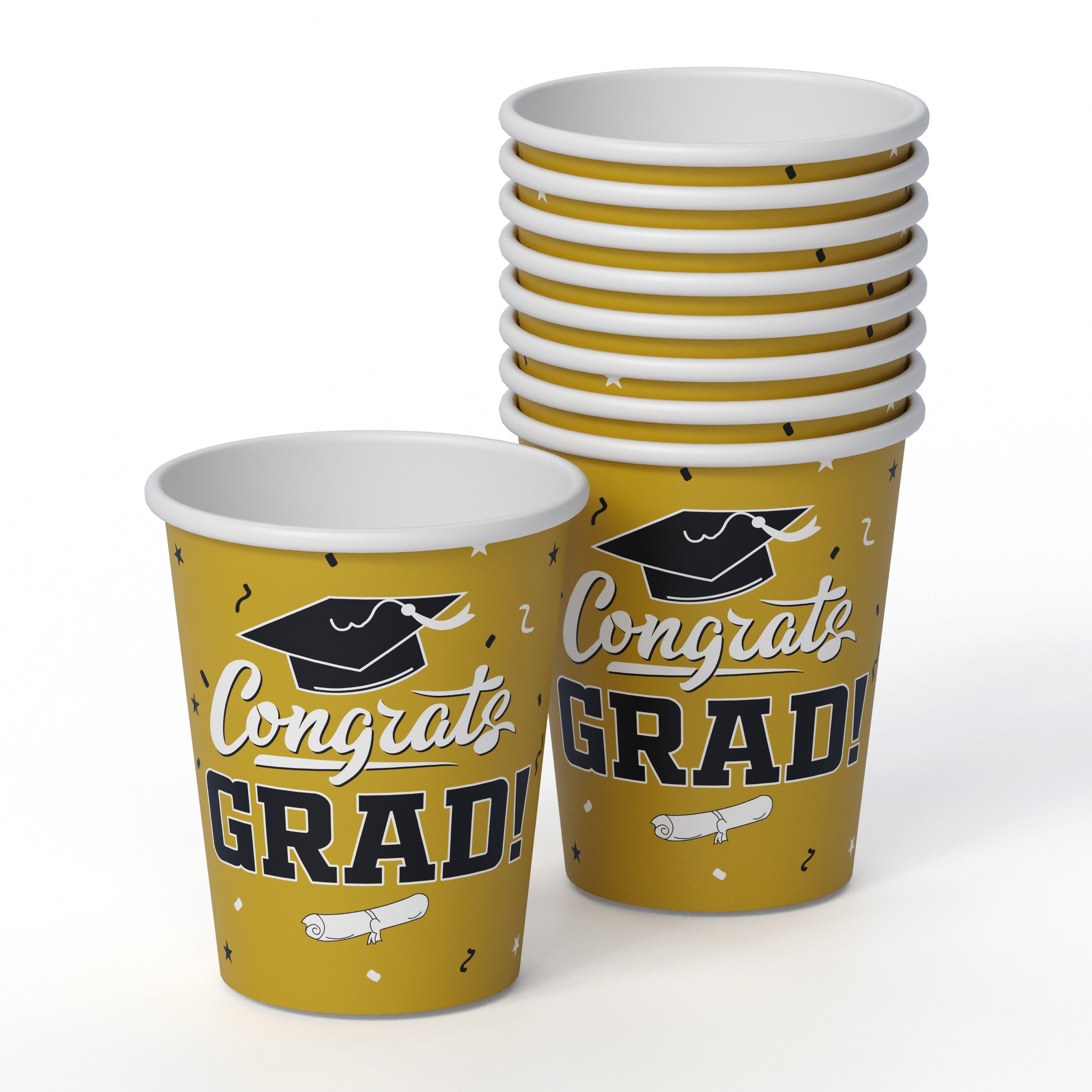 Gold/White Graduation Combo Pack | Service For 8