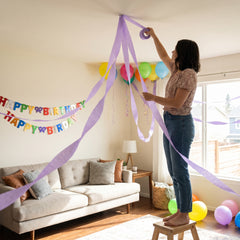 Lavender Crepe Paper Streamers - 81ft