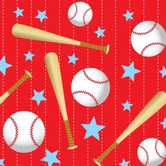 Baseball Print Plastic Table Cover | Case of 48