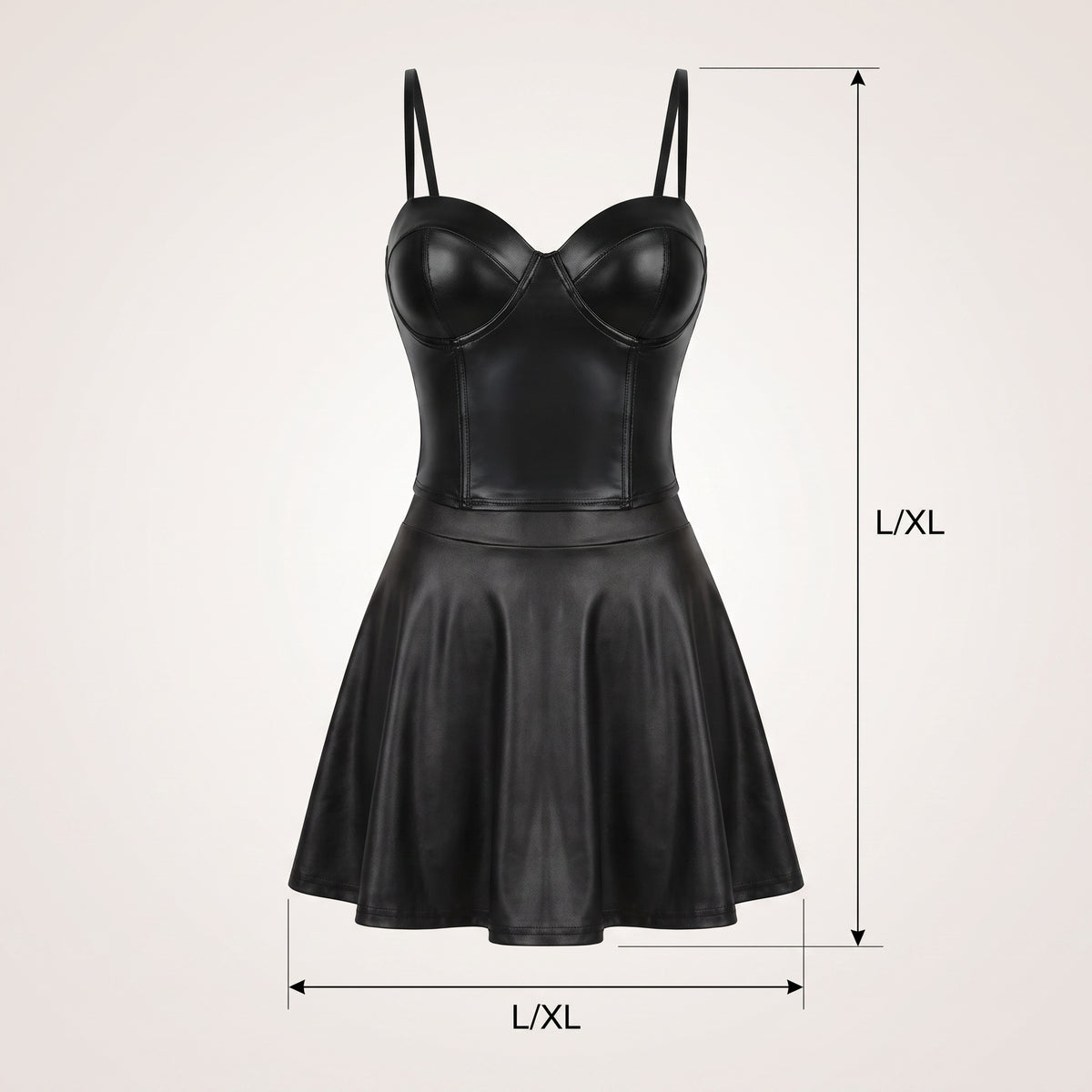 Sleek Black Halloween Corset L/XL
