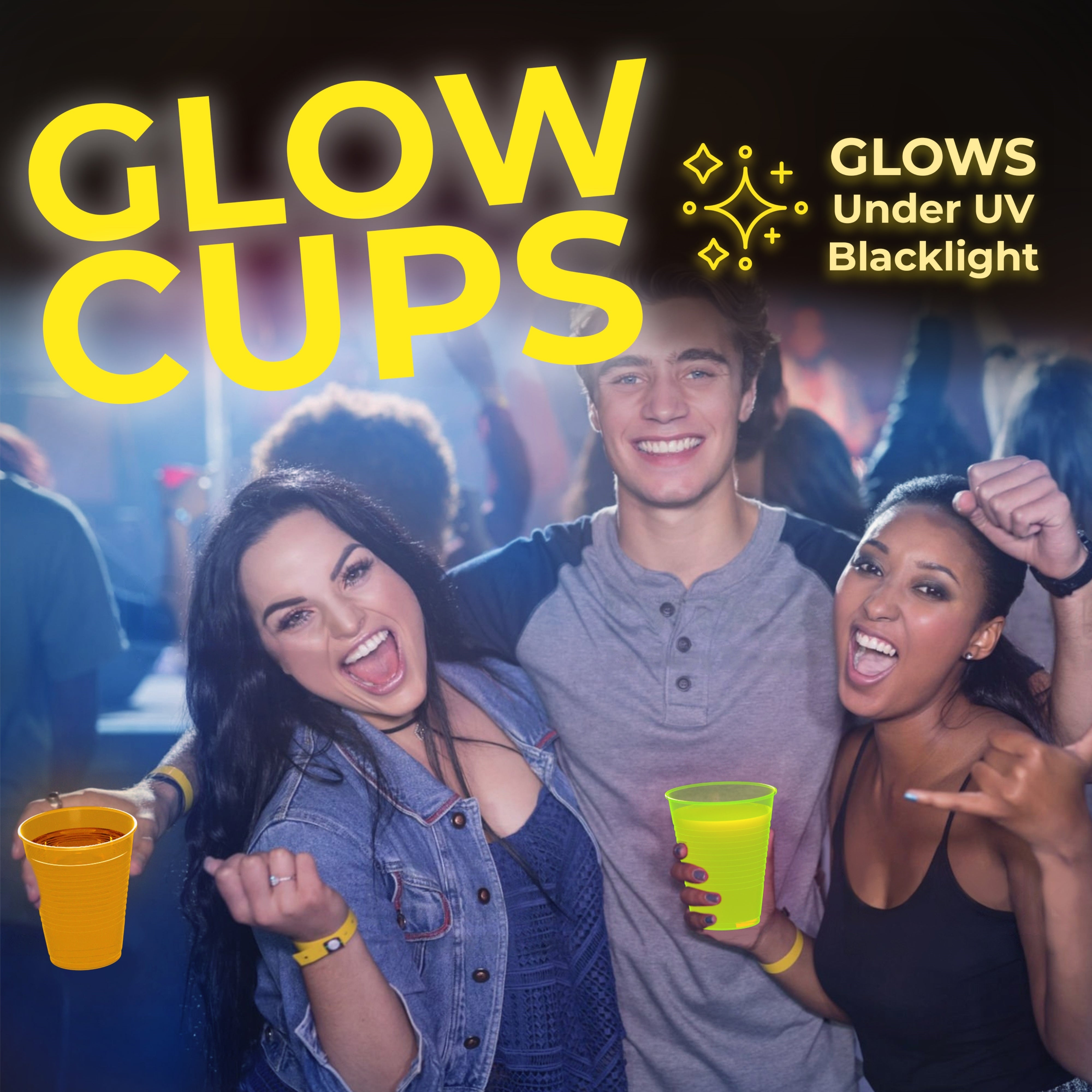 Little Gym - 16 Oz. Neon Assorted Color Plastic Cups - 60 Ct.