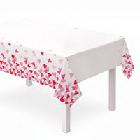 Valentine's Day Heart Party Plastic Table Cover