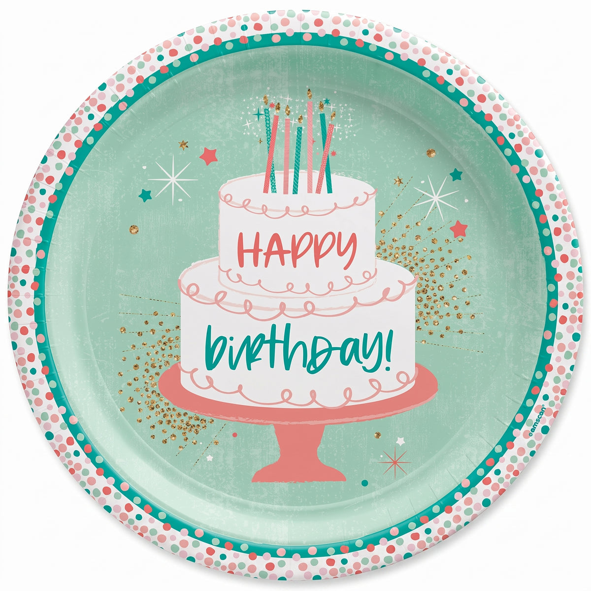Happy Birthday 10.5" Decorative Paper Plates