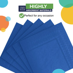 Dark Blue Beverage Napkins - 4.75 in. x 4.75 in. | Case of 3600