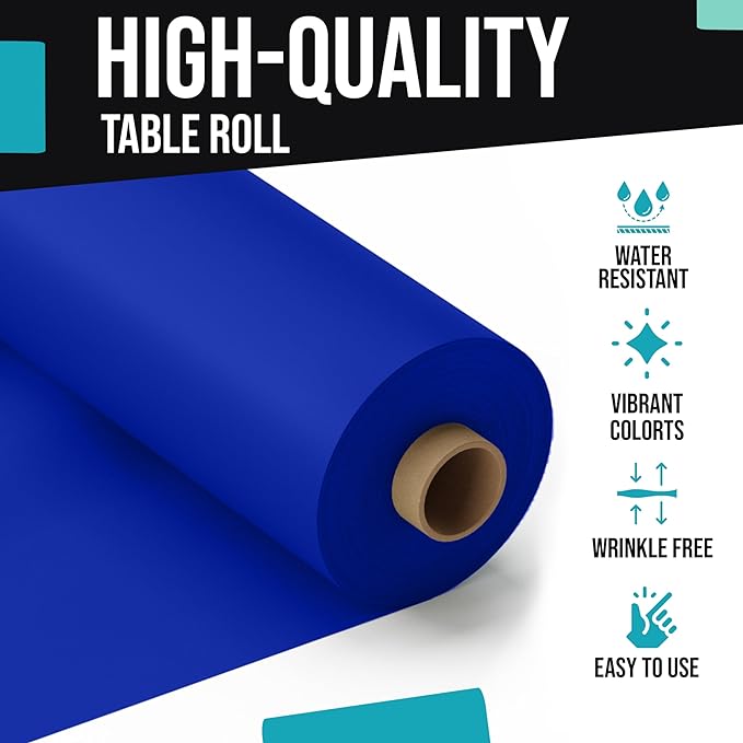 40 In. x 100 Ft. Dark Blue Table Roll | Case of 6