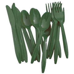Dark Green Cutlery Combo Pack | 48 Count