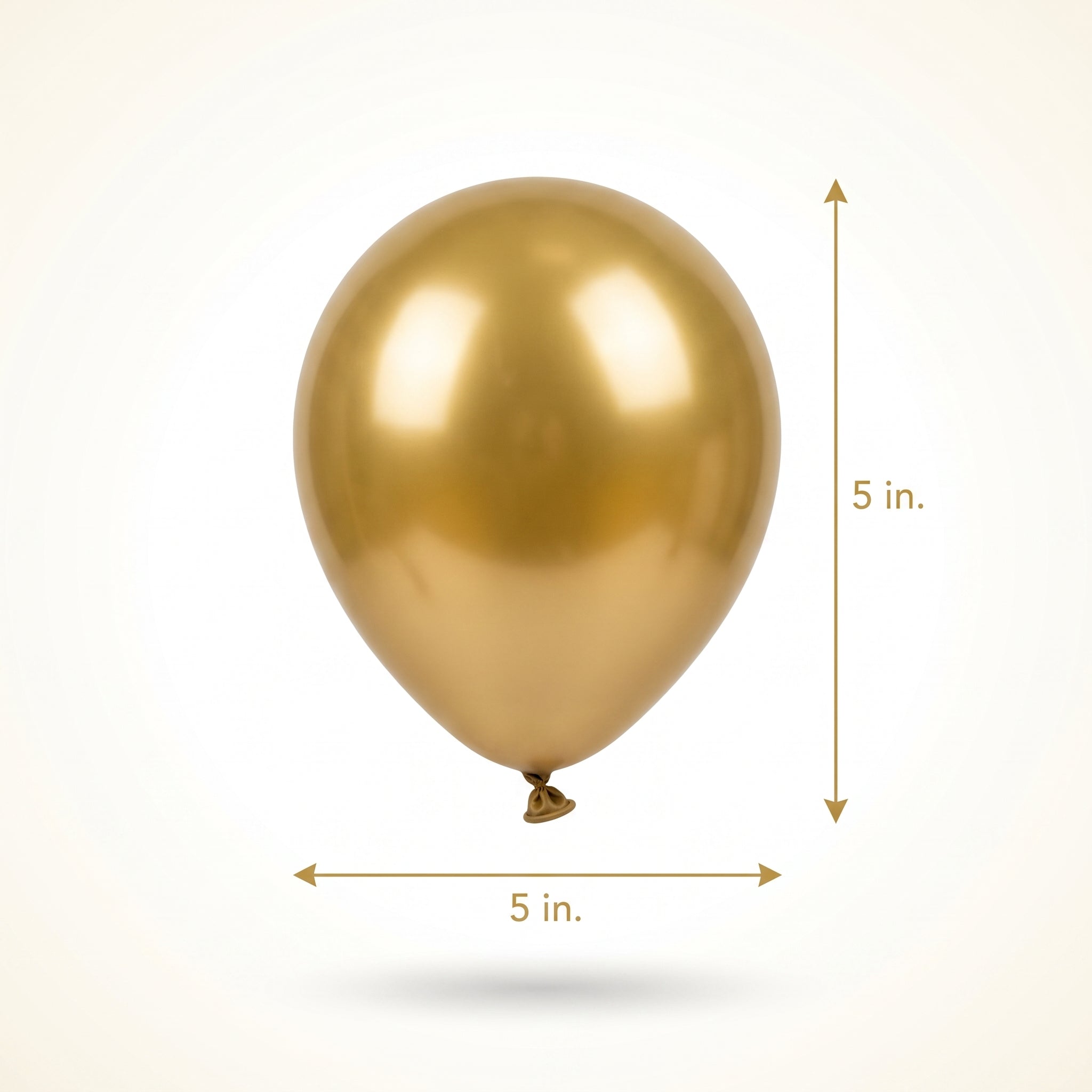 Luxaire Premium Gold Metallic 5" Latex Balloons - 50 Pack