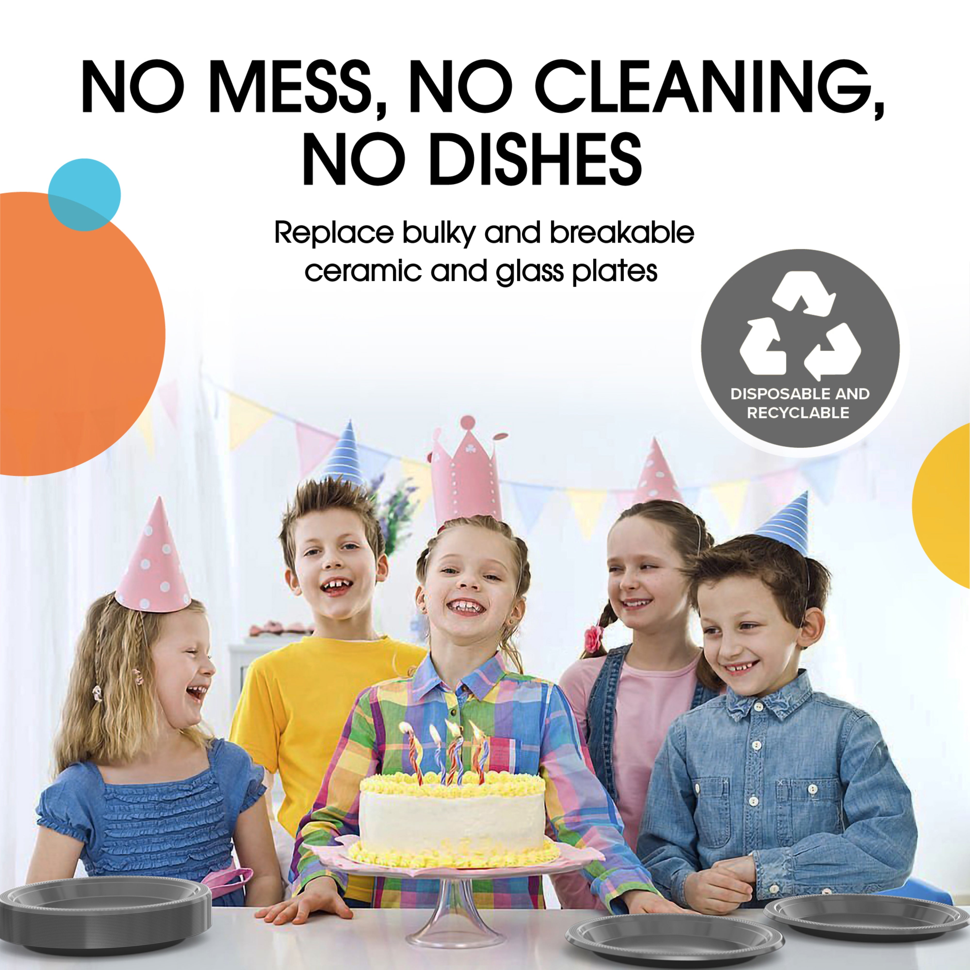 7 In. Silver Plastic Plates | 100 Count