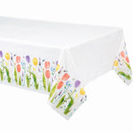 Spring Tulip Garden Plastic Table Cover, 54