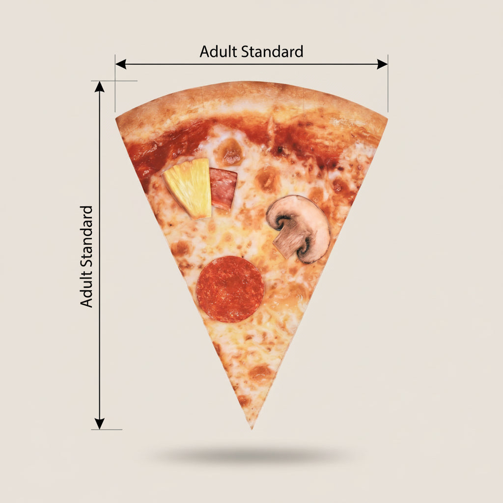 Pizza Slice Costume Adult Tunic - Funny Halloween Food Costume with Photorealistic Print, Easy Slip-On One Size for Men - Adult One Size