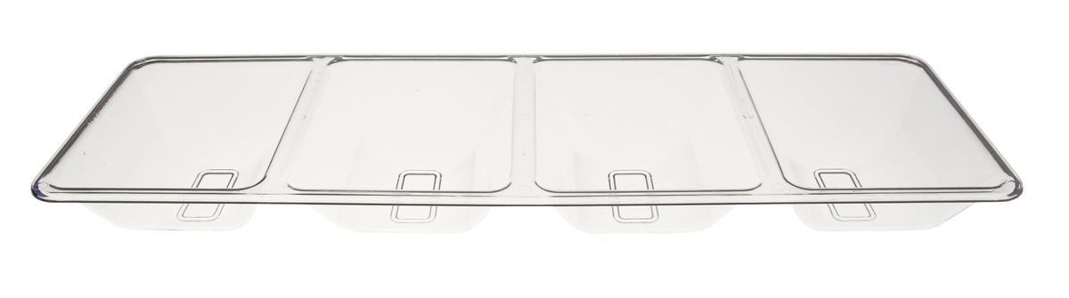 Clear 4 Compartment Tray 5.9 x 15.9