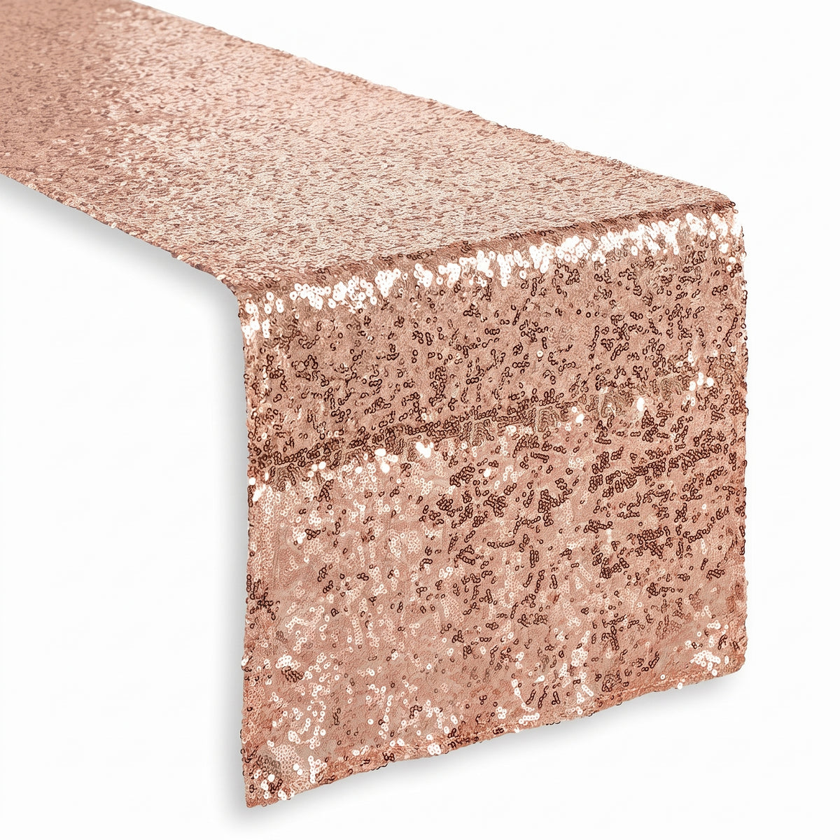 Rose Gold Sequin Table Runner, 13x72 inches