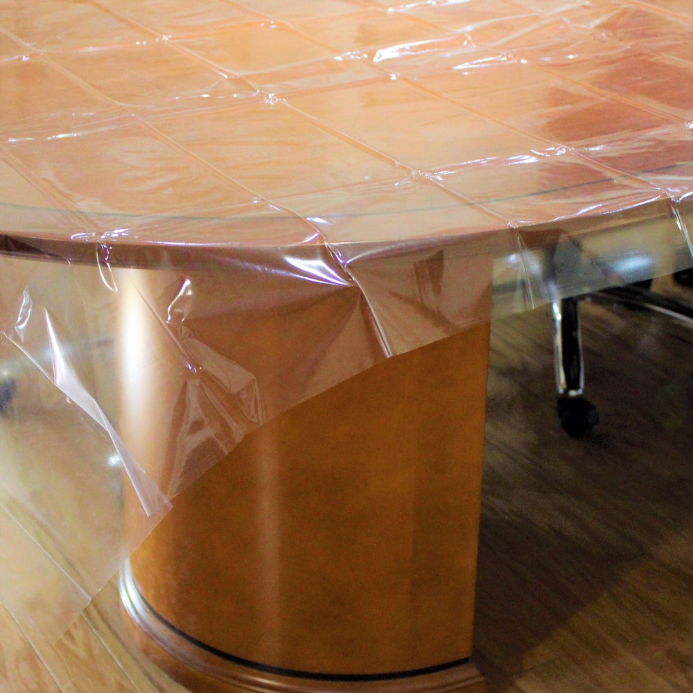 52 In. x 52 In. Pvc Heavy Duty Table Cover Protector - Clear - 7.5 in. | Case of 24