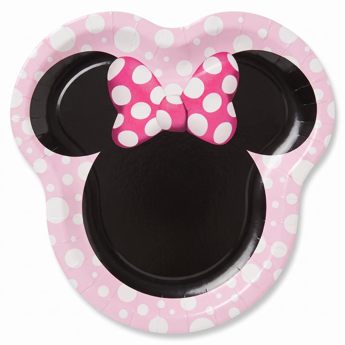 Minnie Mouse Shaped Paper Plates - 9"x7.5", 8 Pack