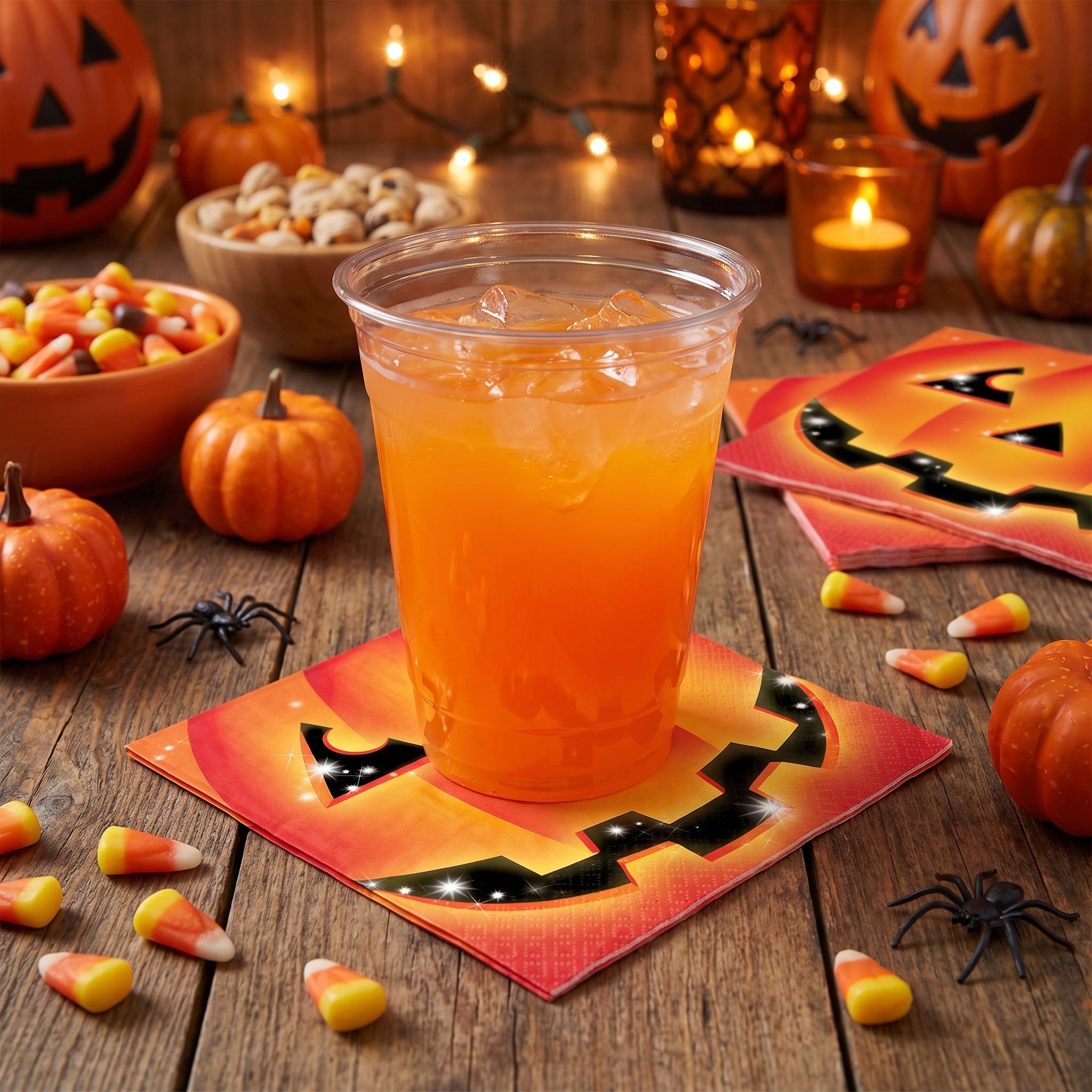 Perfect Pumpkin Halloween Beverage Napkins - 5 In. X 5 In.
