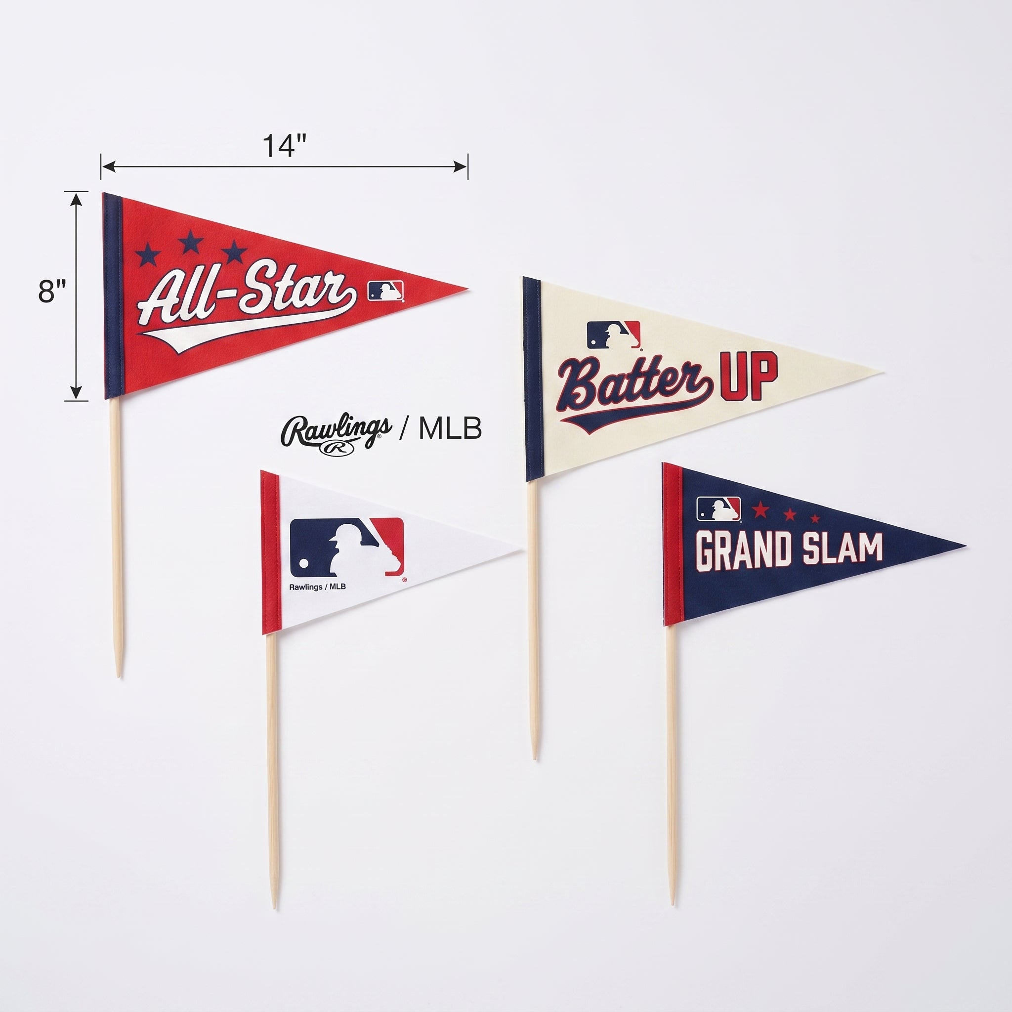 MLB Themed Small Pennant Decorations (4-Pack)