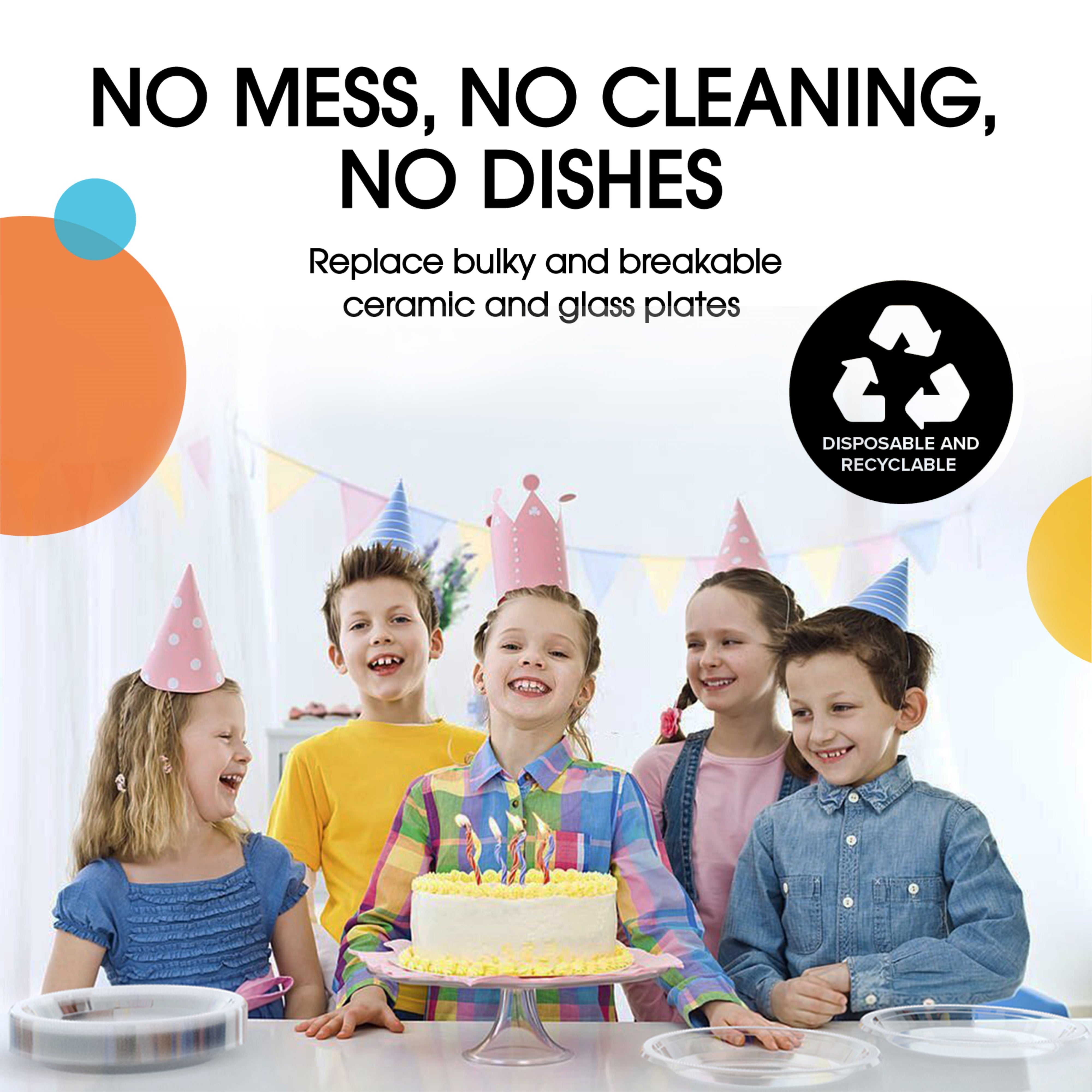 7 In. Clear Plastic Plates | 100 Count