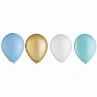 Pastel Blue Assorted Latex Balloons, 5-Inch, 25-Pack