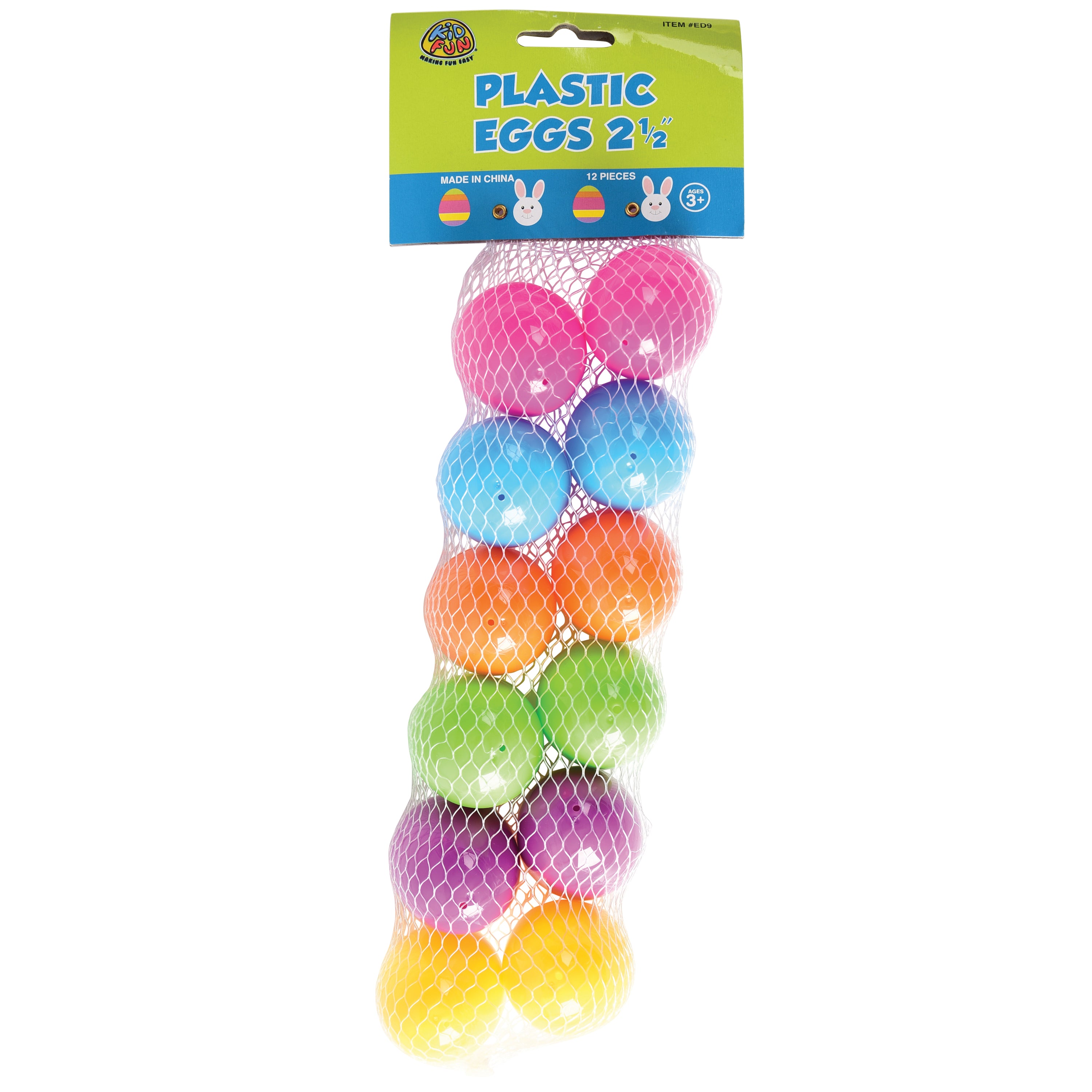 Plastic Eggs/2 1/2 Inch - 12 Count