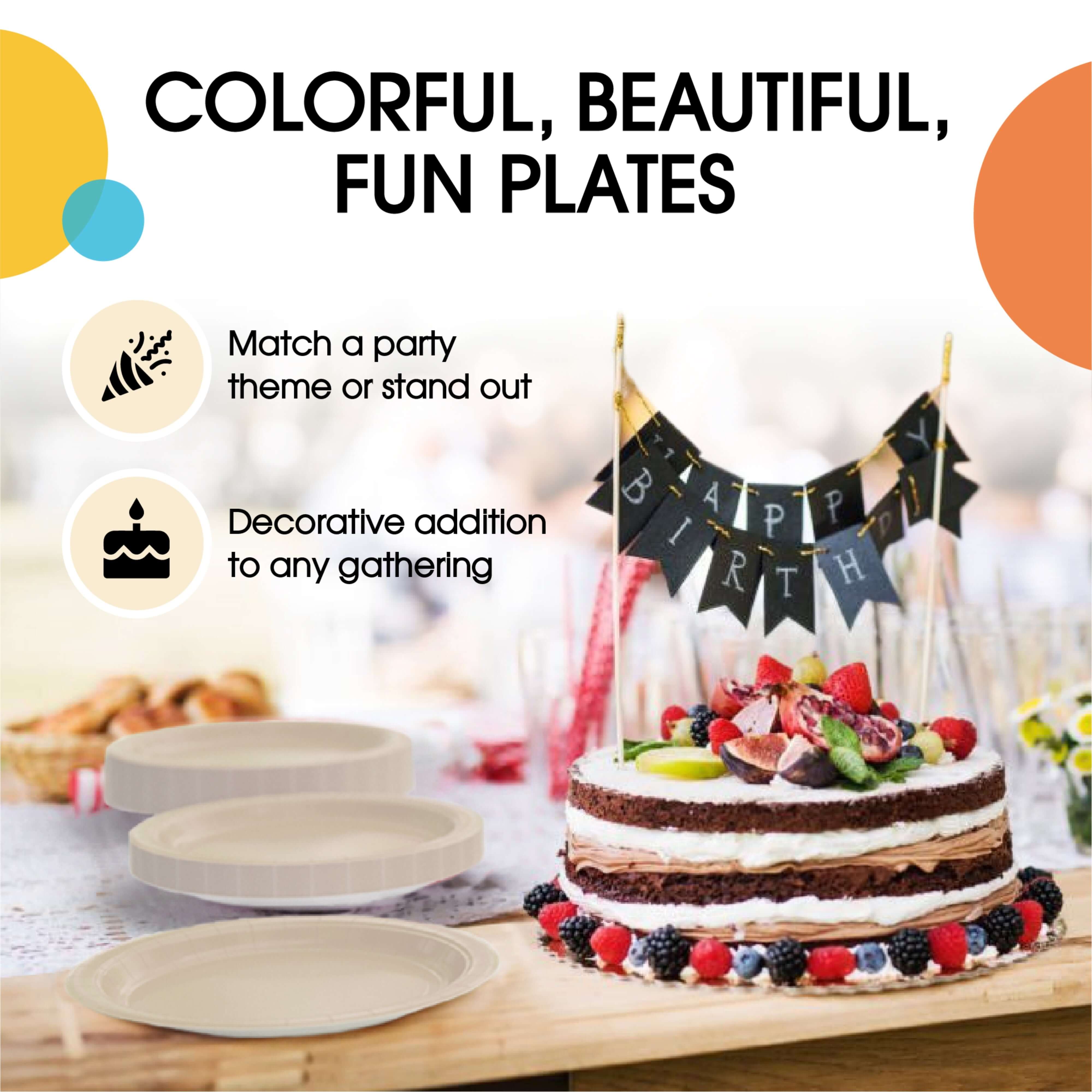 7 In. Ivory Paper Plates - 50 Ct.