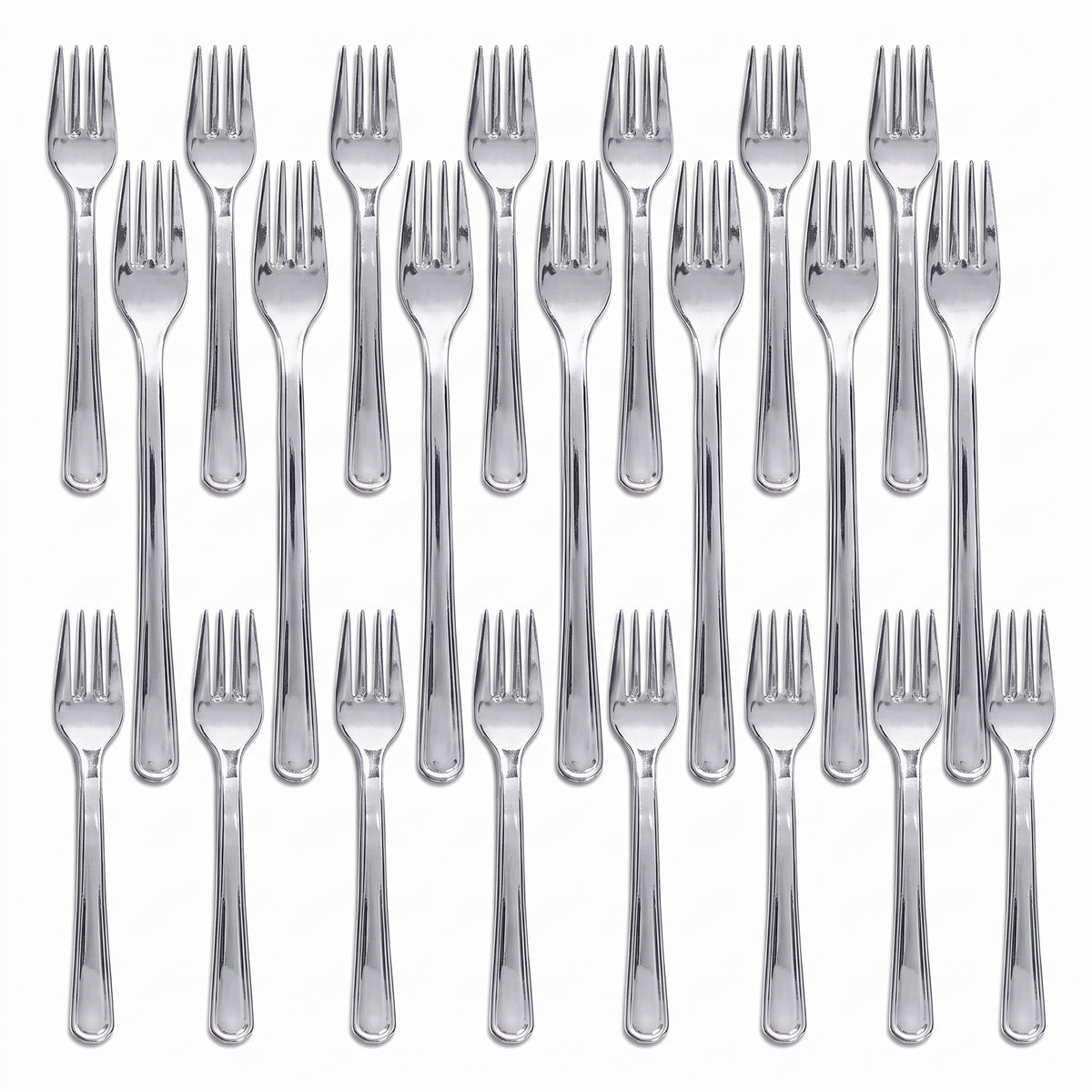 Elegant Silver Mini Appetizer Forks - 30 Pack