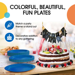 10 In. Dark Blue Paper Plates | Case of 1000