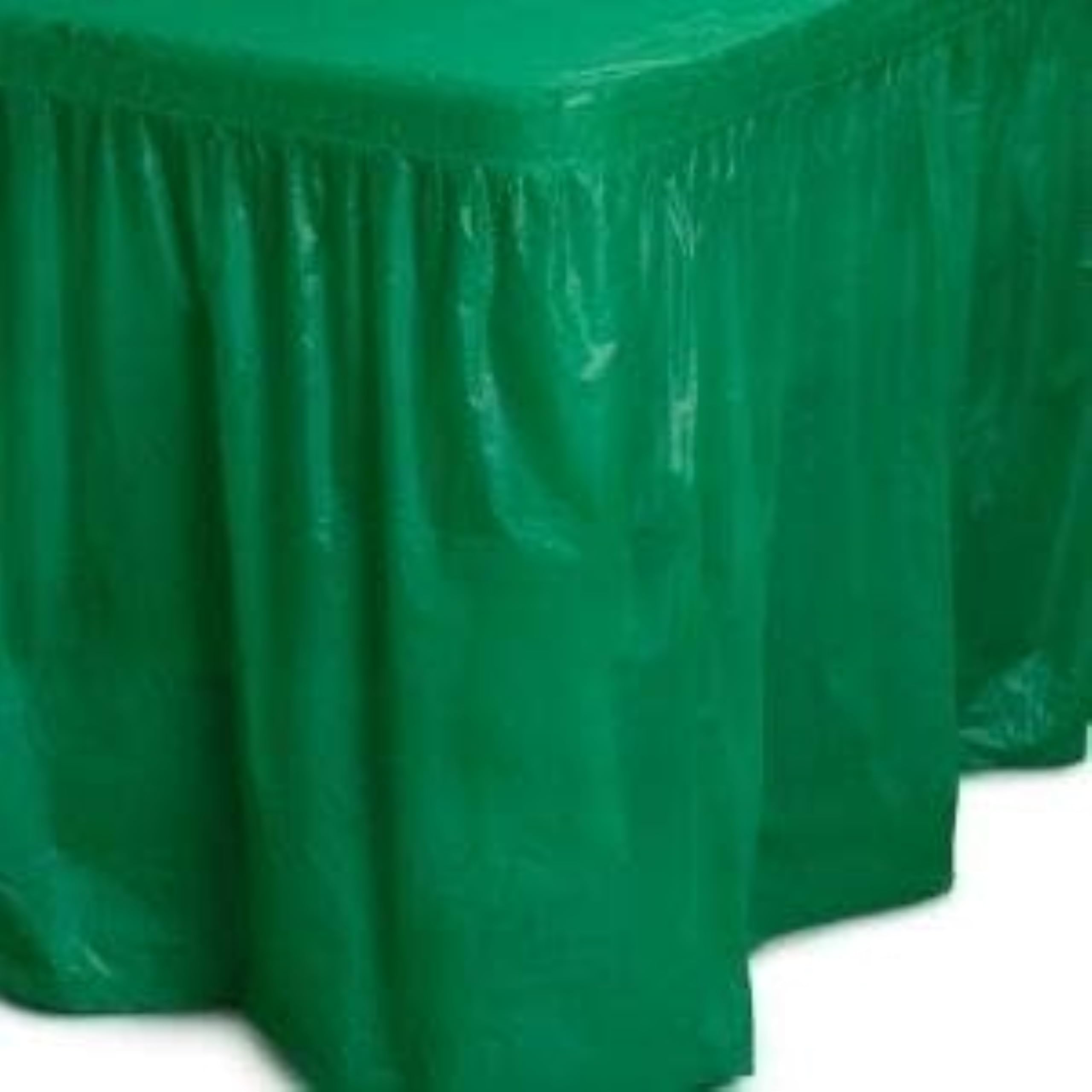 Emerald Green Plastic Table Skirt | Case of 48