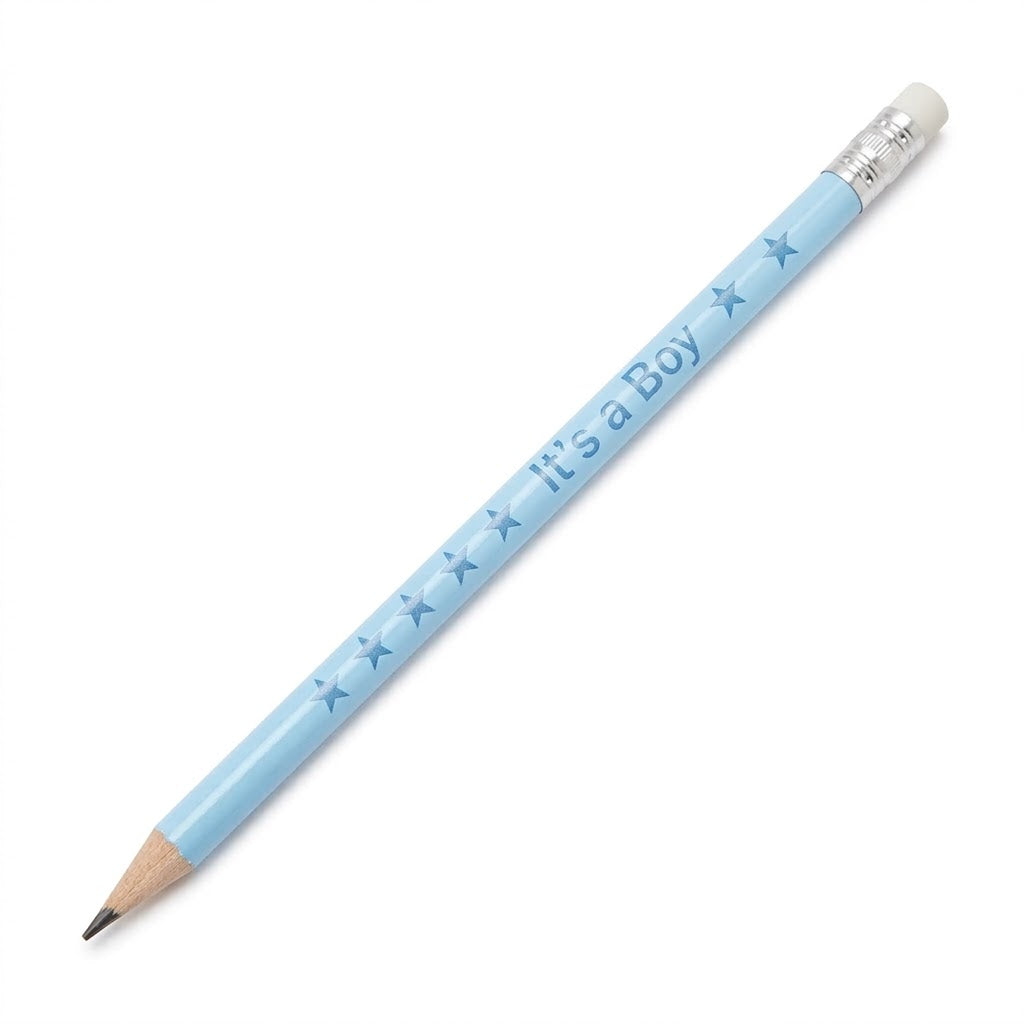 "It's a Boy" Celebration Pencils - Blue Baby Shower Favors, 12-Pack