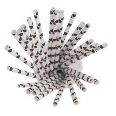 Black Polka Dot Paper Straws - 7.75 in. | 100 Count
